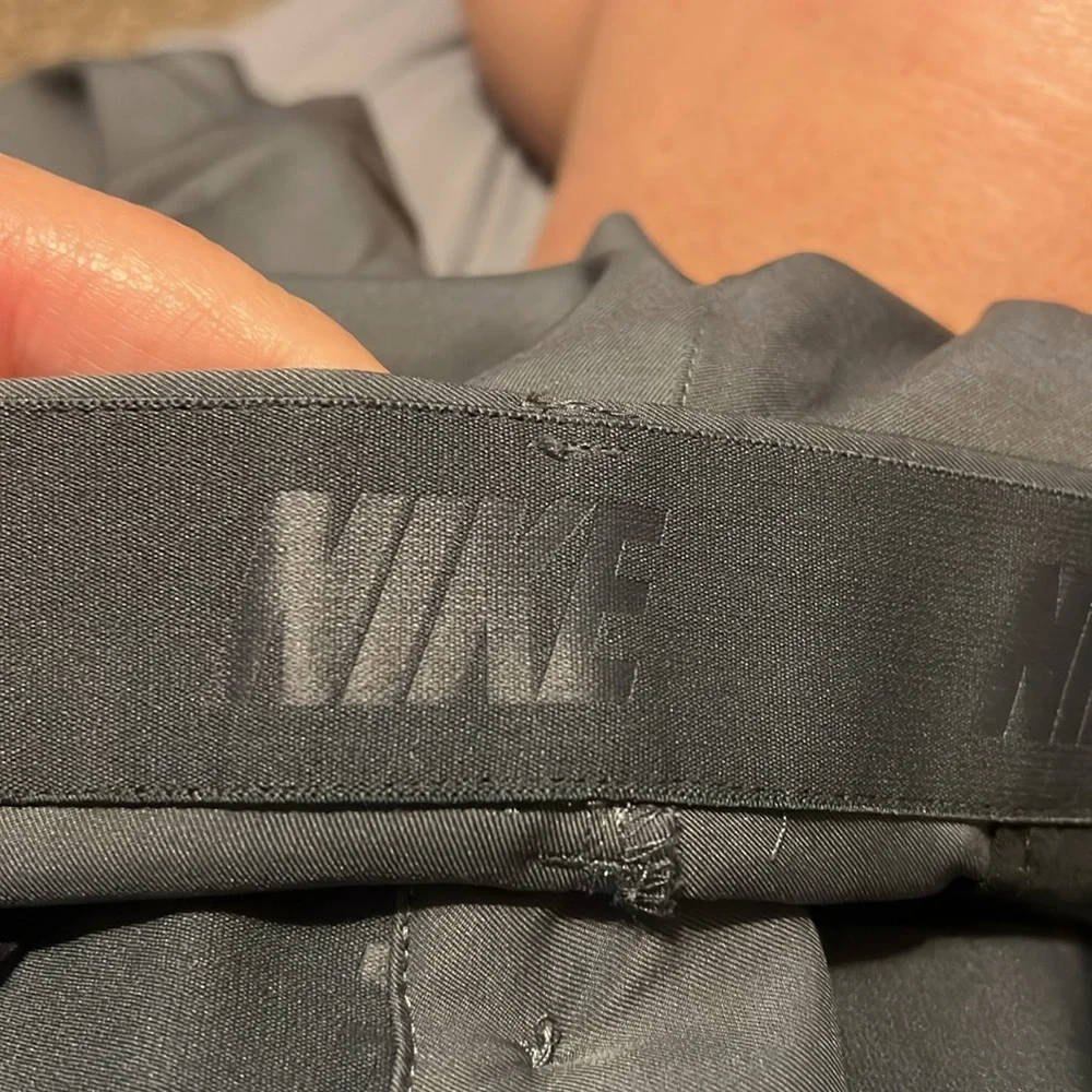 Nike gray flat front dri-fit shorts